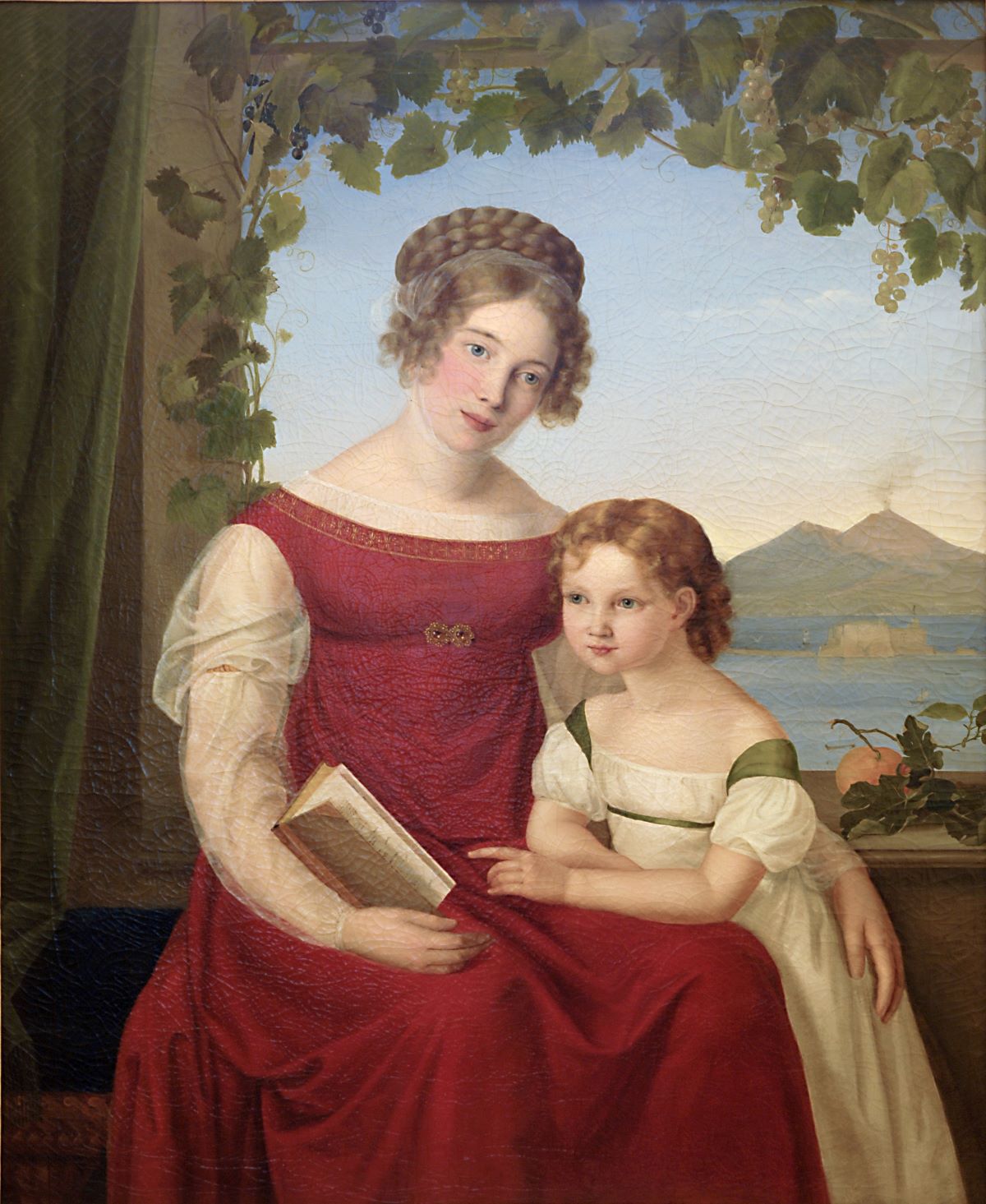 2. SEIDLER Luise Ritratto di Dorothea Denecke von Ramdohr con la figlia Lilli 1819