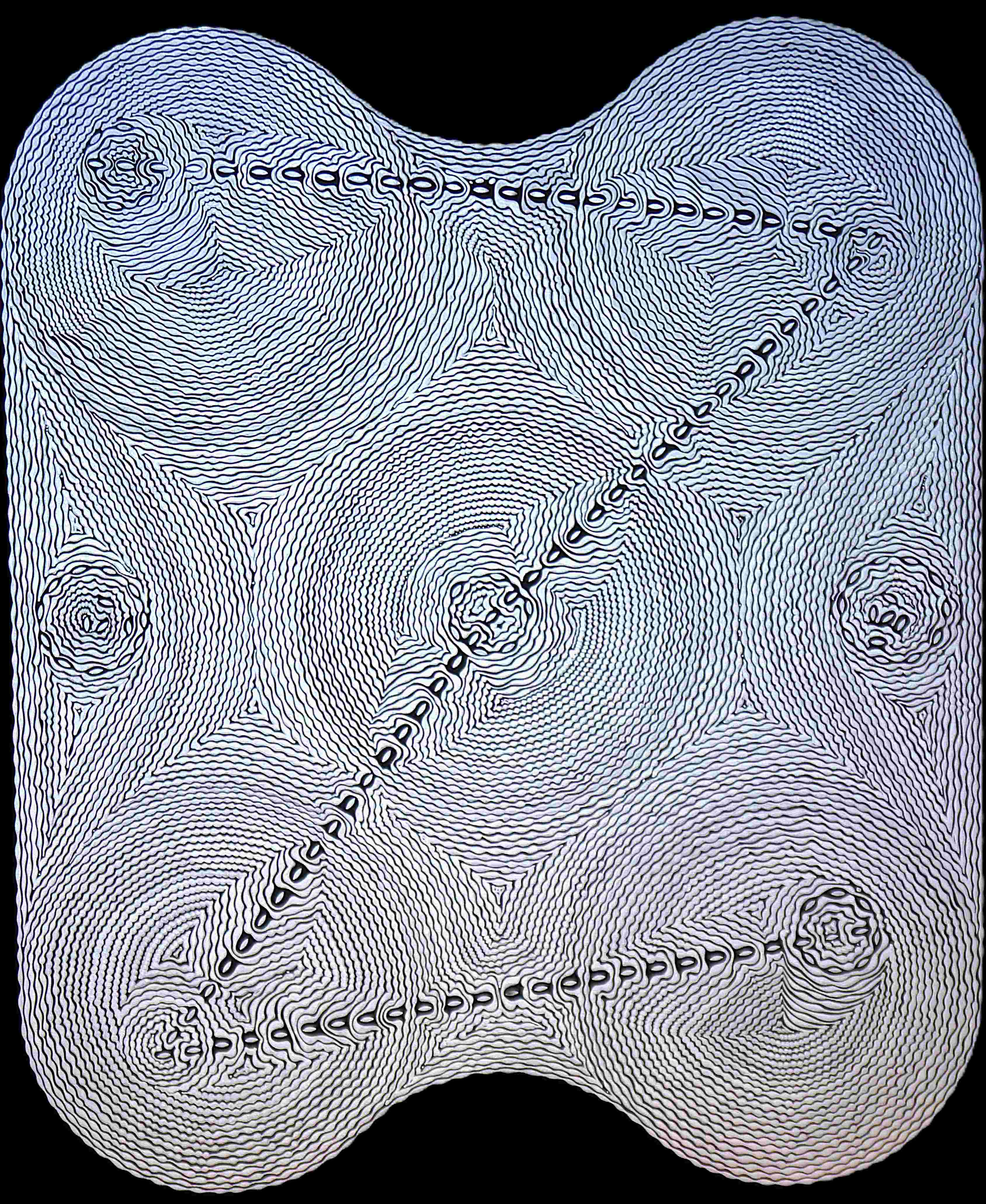 Gianluca Murasecchi MOTUS 2025 pigmento alchidico su tela cm 120 x 100