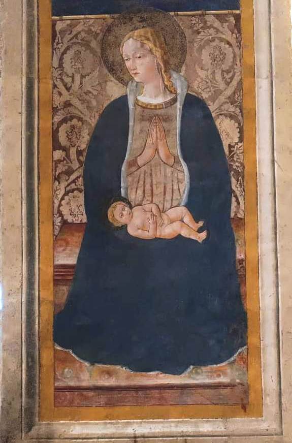 Graffiti Montefalco Chiesa di San Francesco affresco intero 4