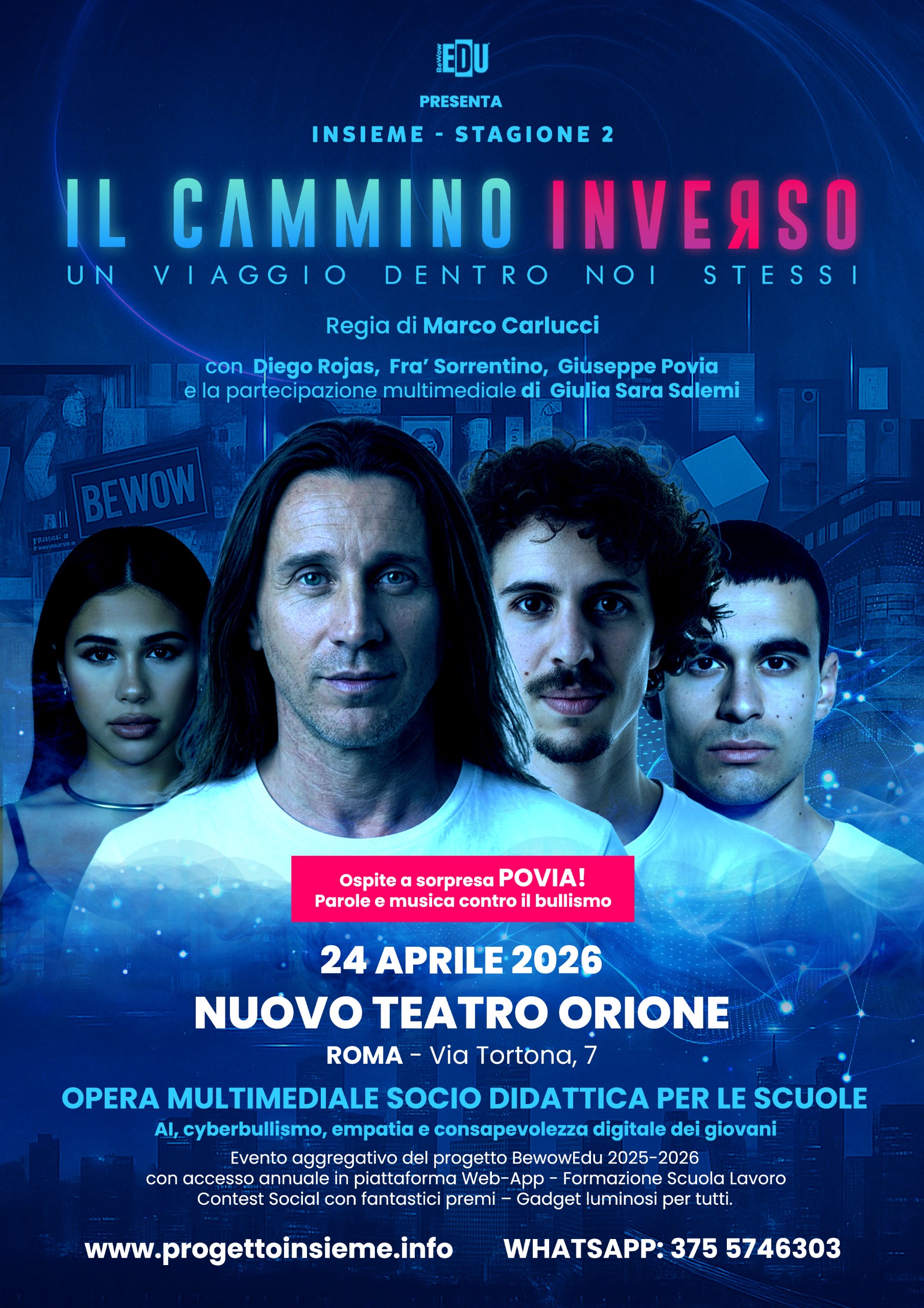 INSIEME CON POVIA AL TEATRO ORIONE DI ROMA