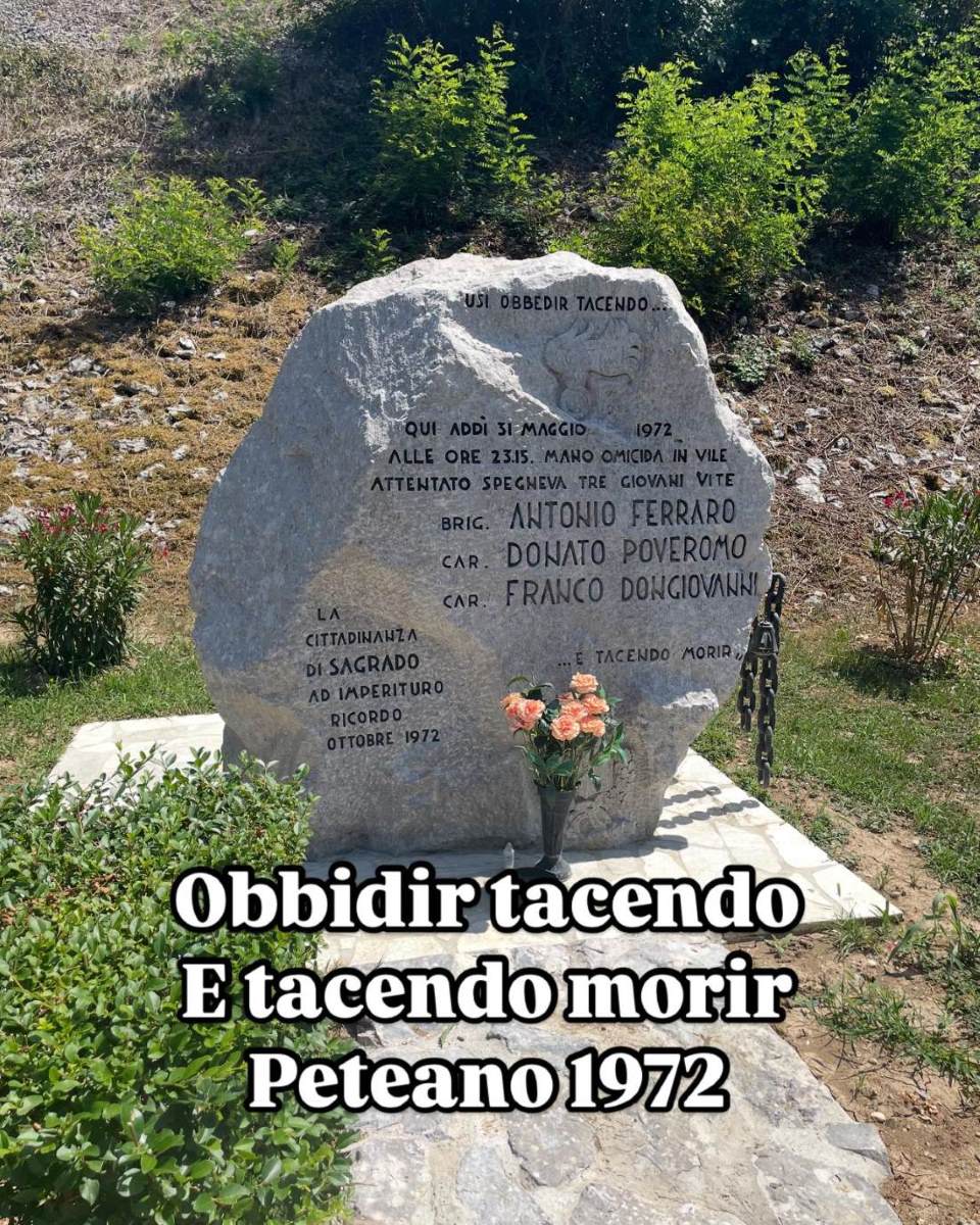 Lapide per la strage di Peteano