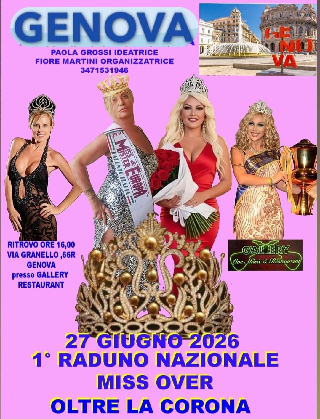 locandina del primoraduno nazionale miss over