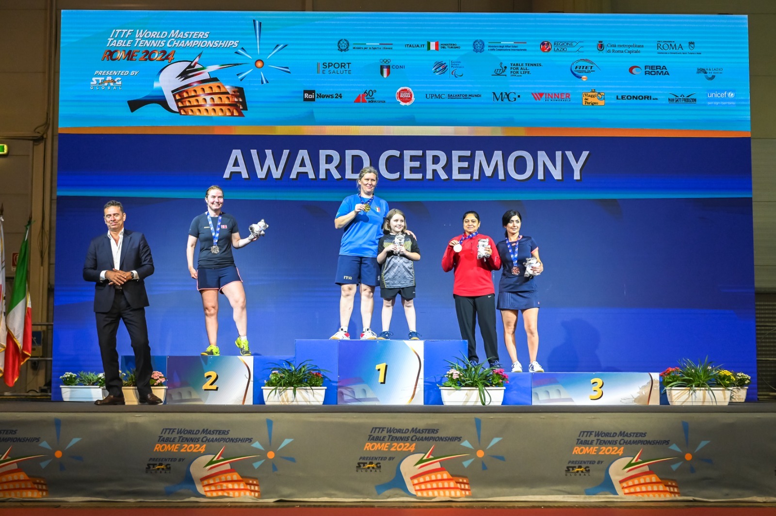 Podio del singolare femminile Over 45 1