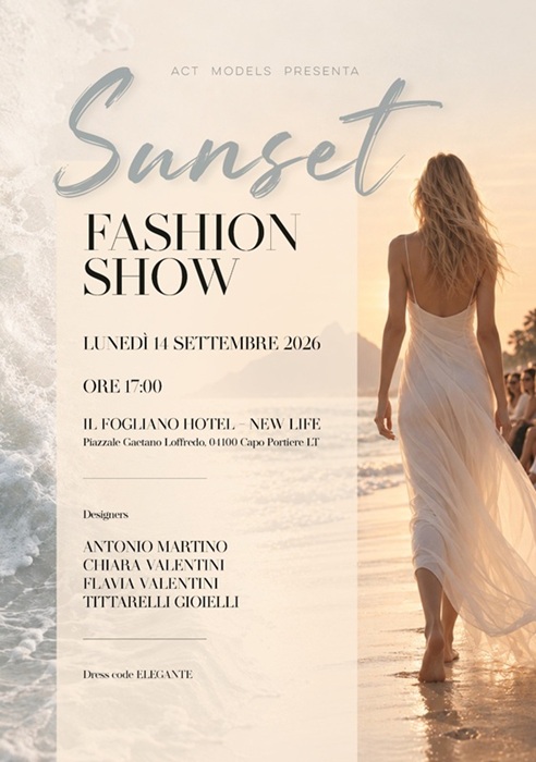fogliano invito per il sunset fashion show