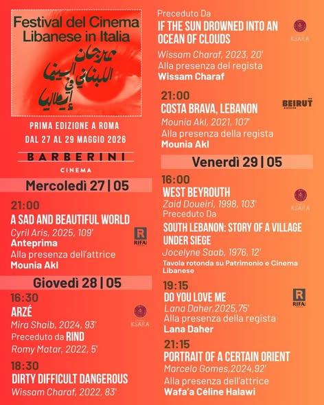 festival del cinema lbanese in Italia
