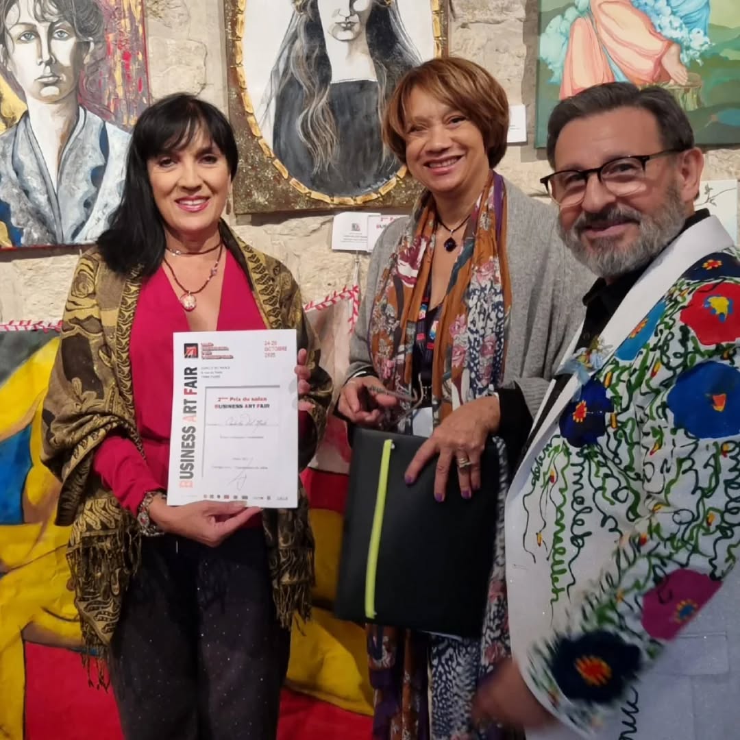 Con Annabelle Bayart direttrice della manifestazione e Georges Levys Commissario del Salon
