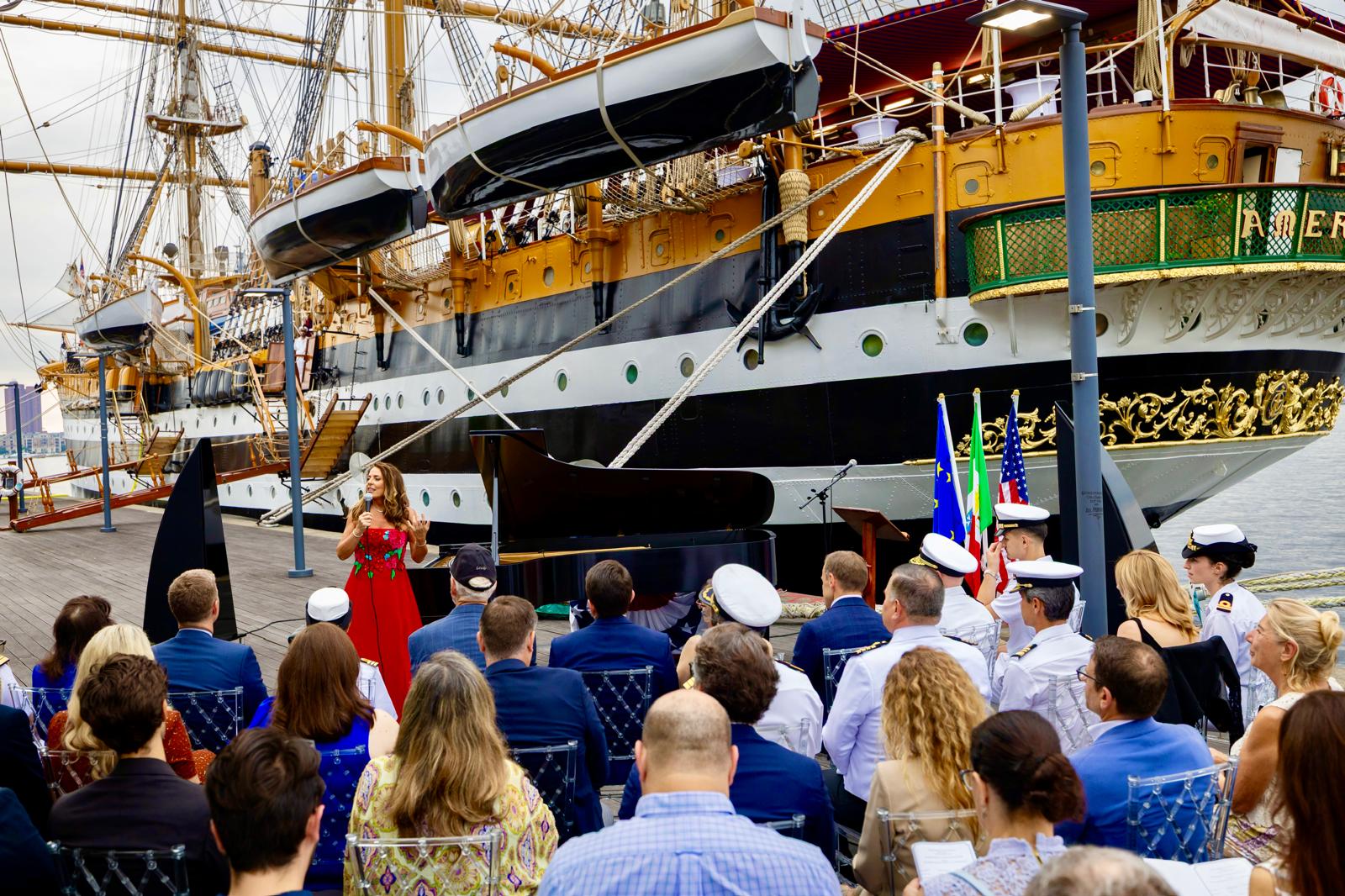 Cristiana Pegoraro 2 evento nave Amerigo Vespucci 12