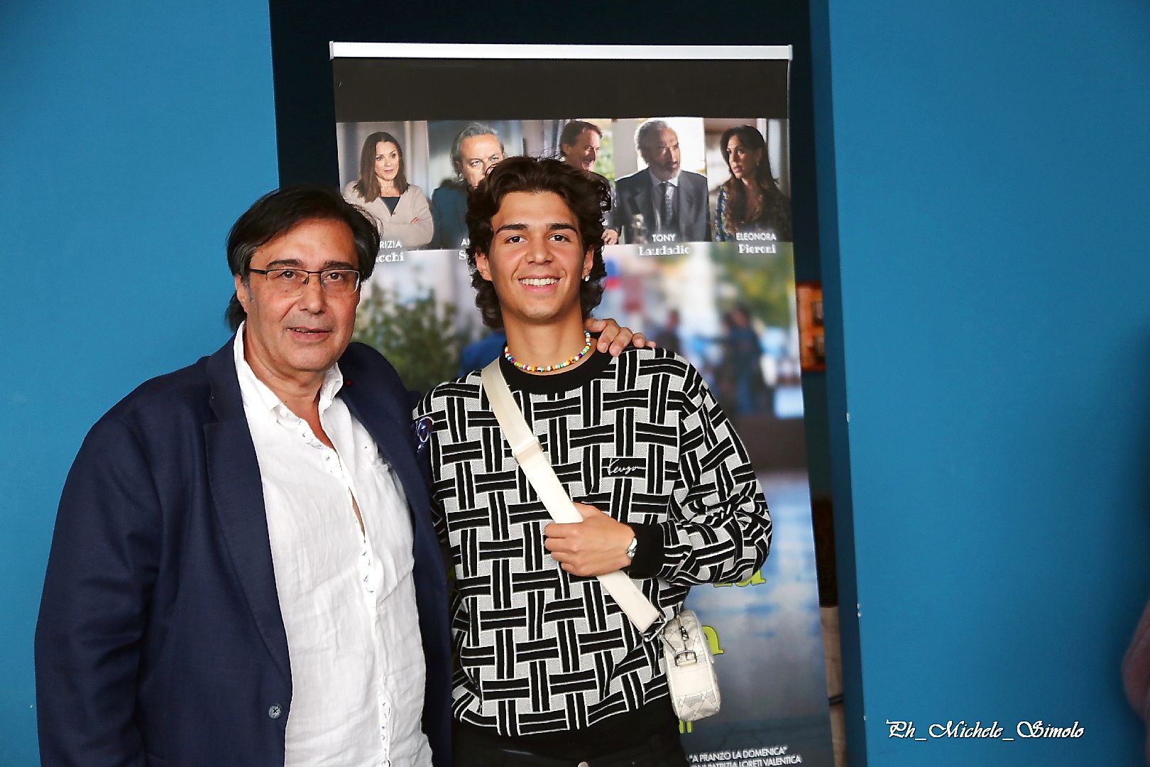 Il produttore Sergio Romoli ed il figlio Valerio che nel film ha un ruolo