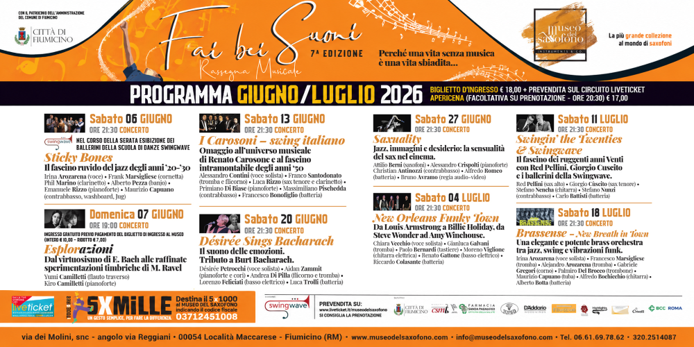 programmma museo del sassofono