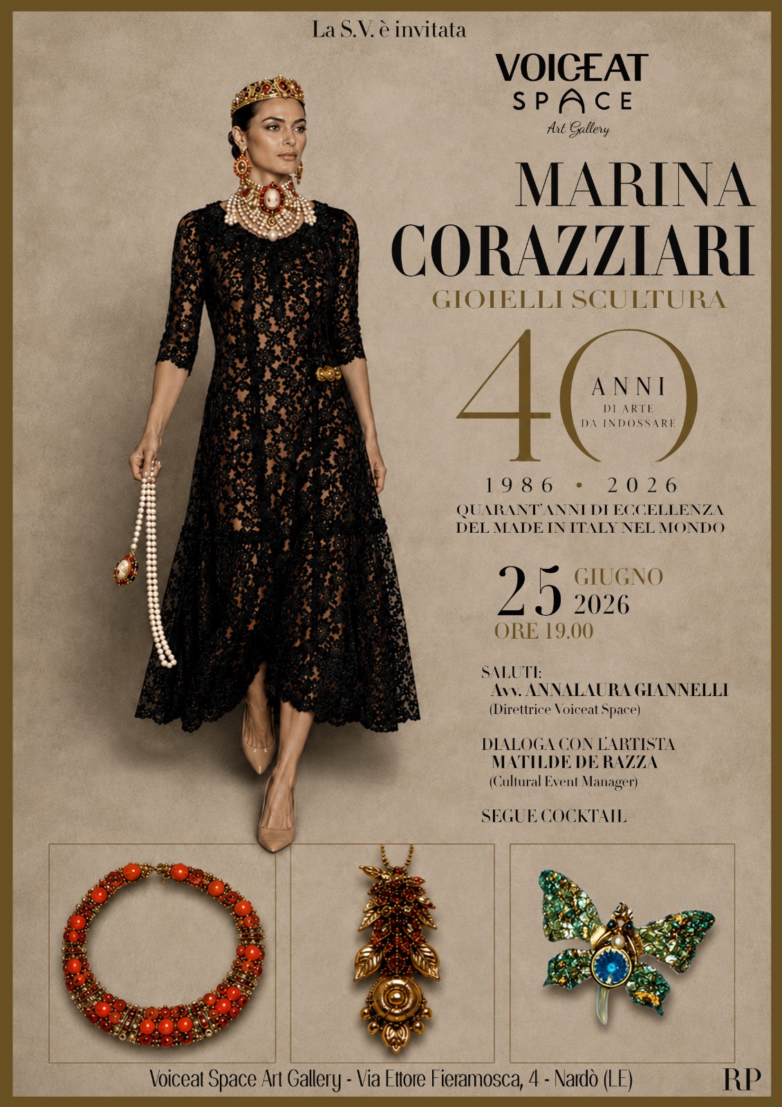 Marina Corazziari presenta i suoi gioielli a Nardò