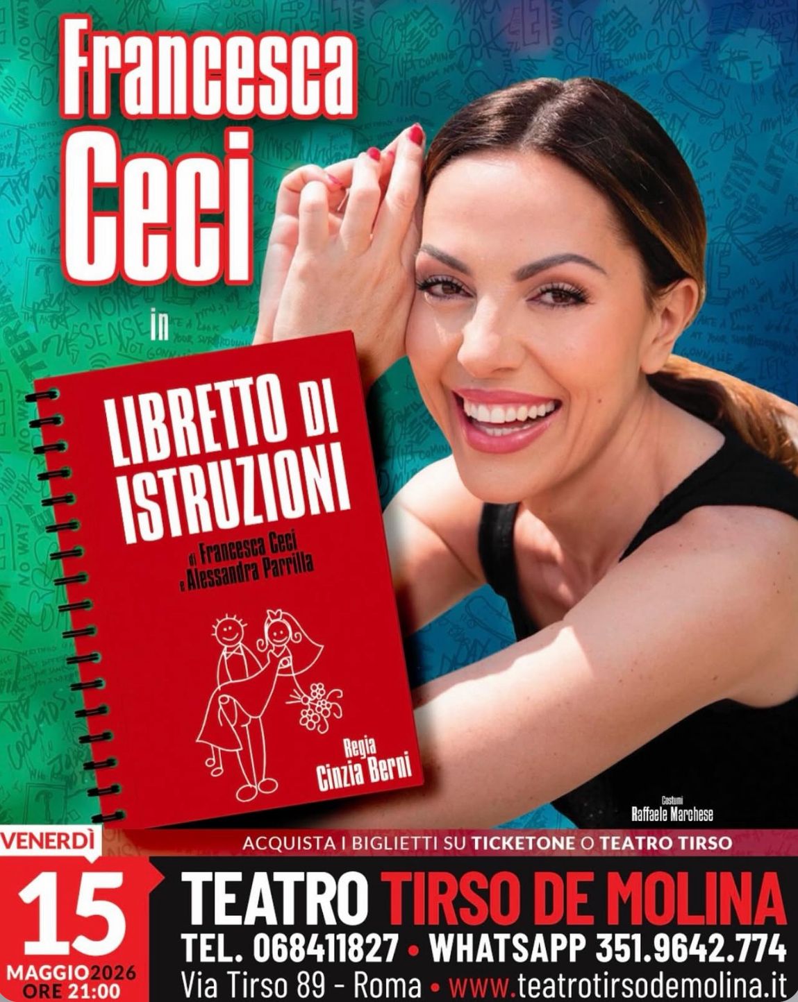 FRANCESCA CECI DEBUTTA CON IL SUO PRIMO ONE WOMAN SHOW 