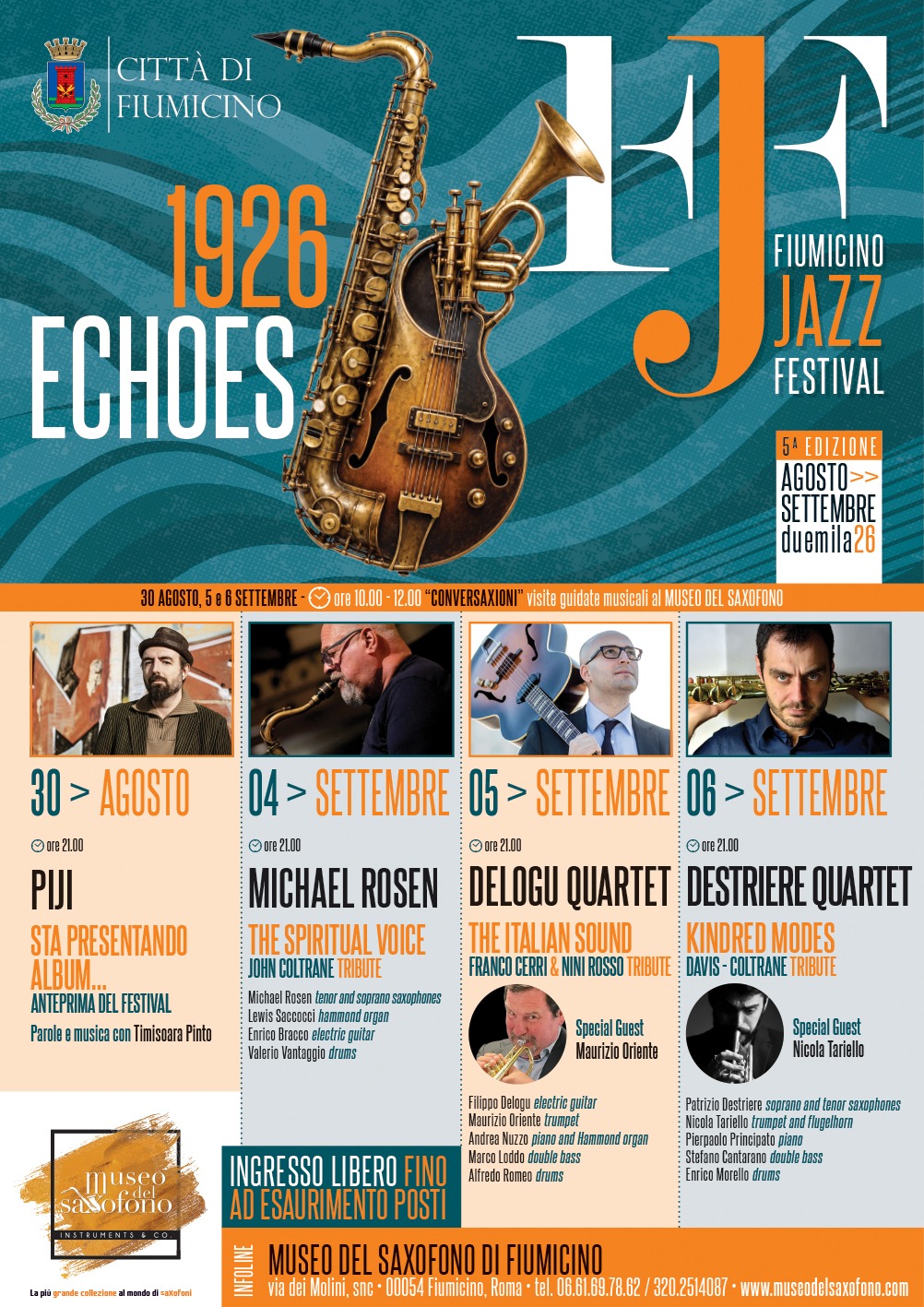 locandina del festival jazz di fiumicino