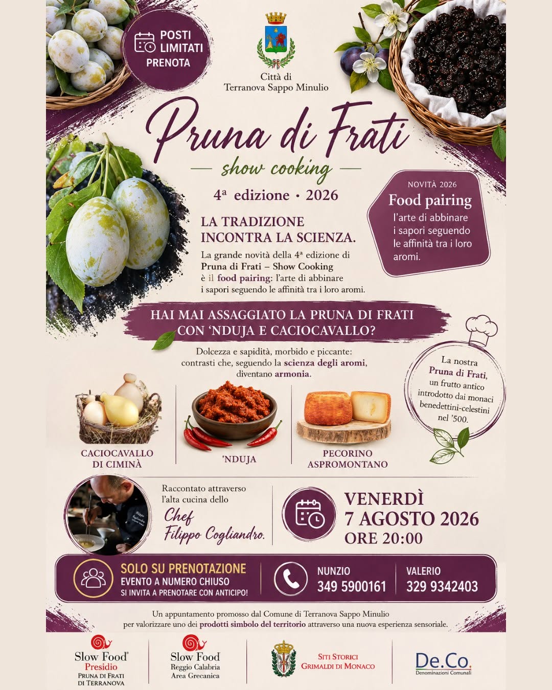 locandina dell'evento pruna dei frati