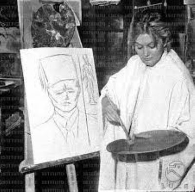novella parigini nel suo atelier